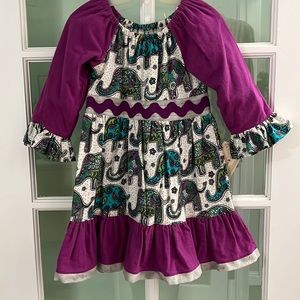 New handmade girls’ flannel dress, size 3